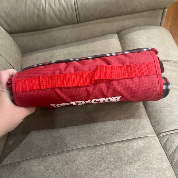 Red Tractor Supply Picnic Blanket - Picture 2 of 10